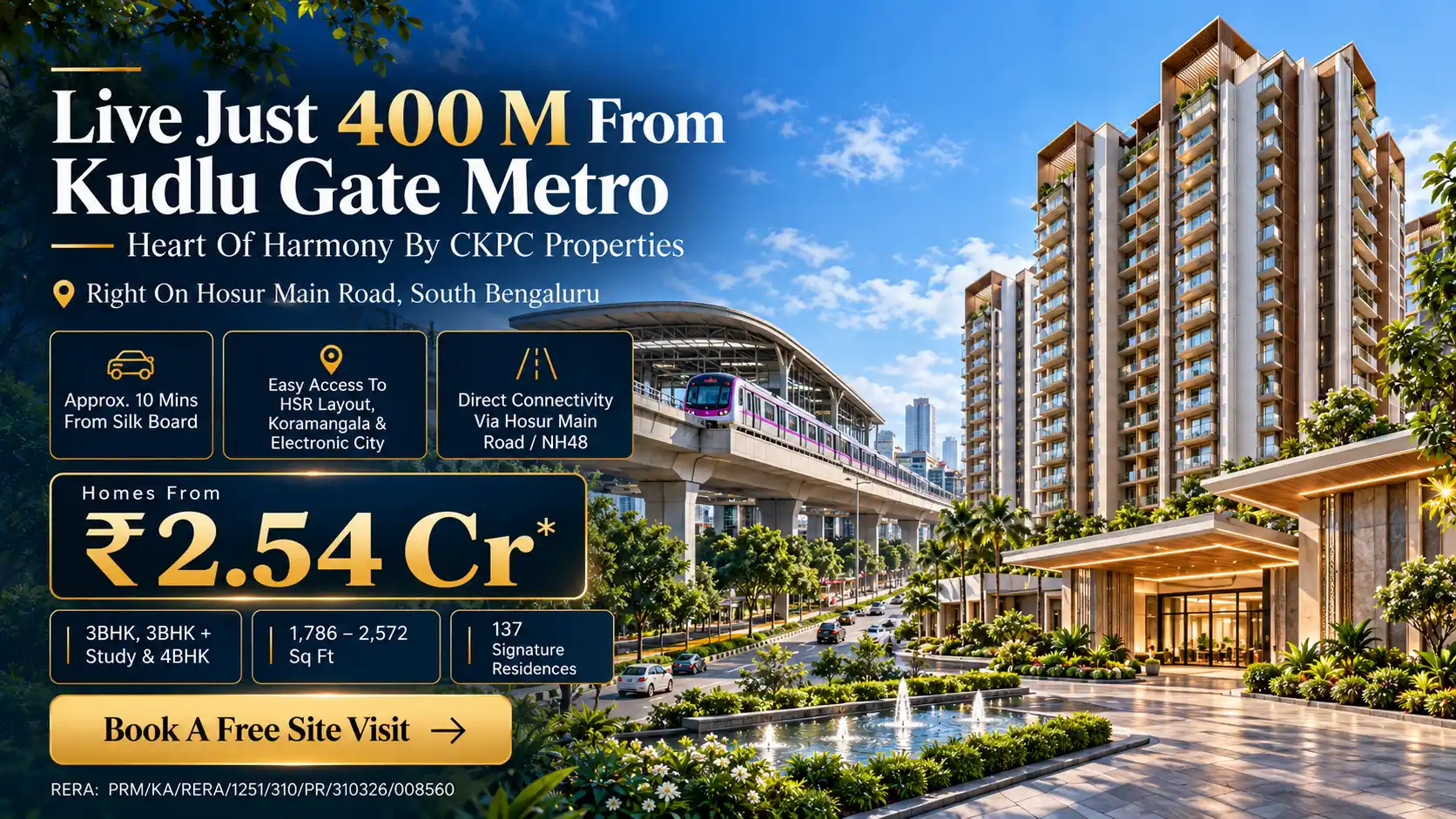 CKPC Heart Of Harmony Near Kudlu Gate Metro In South Bengaluru